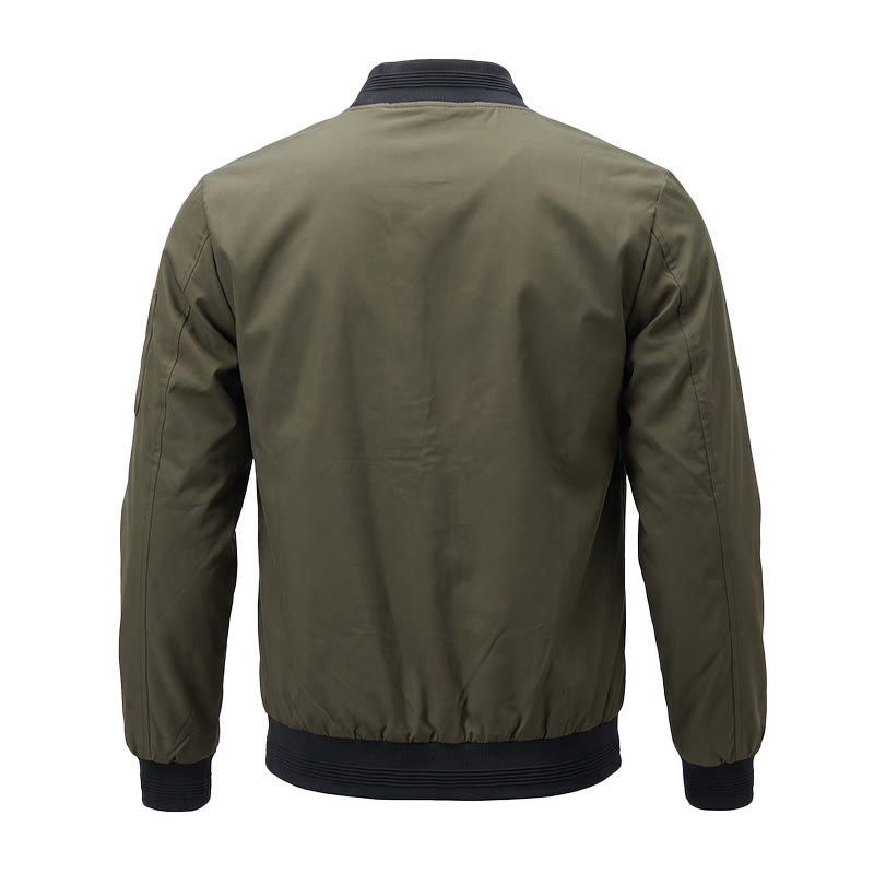 Men's Classic Stand Collar Bomber Jacket - image 15