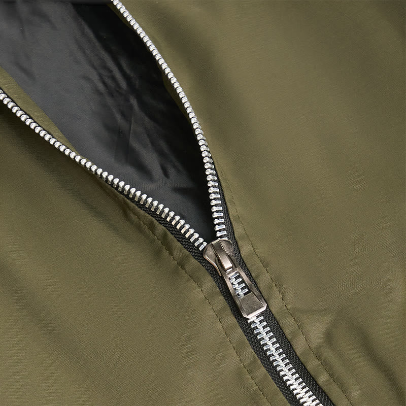 Men's Classic Stand Collar Bomber Jacket - image 8