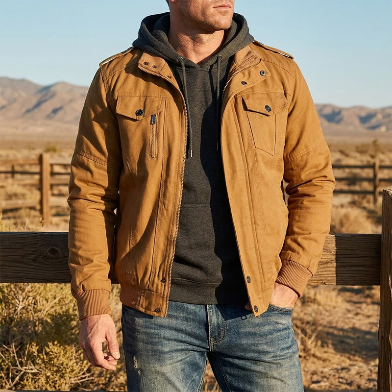 Men's Rugged Multi-Pocket Cargo Jacket - image 0