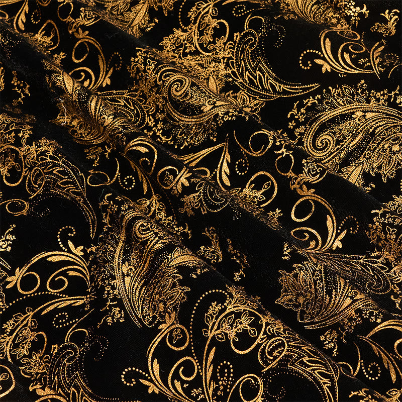 Men's Luxury Gold Floral Jacquard Blazer - image 9