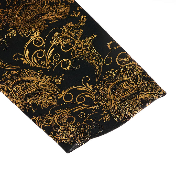 Men's Luxury Gold Floral Jacquard Blazer - image 11