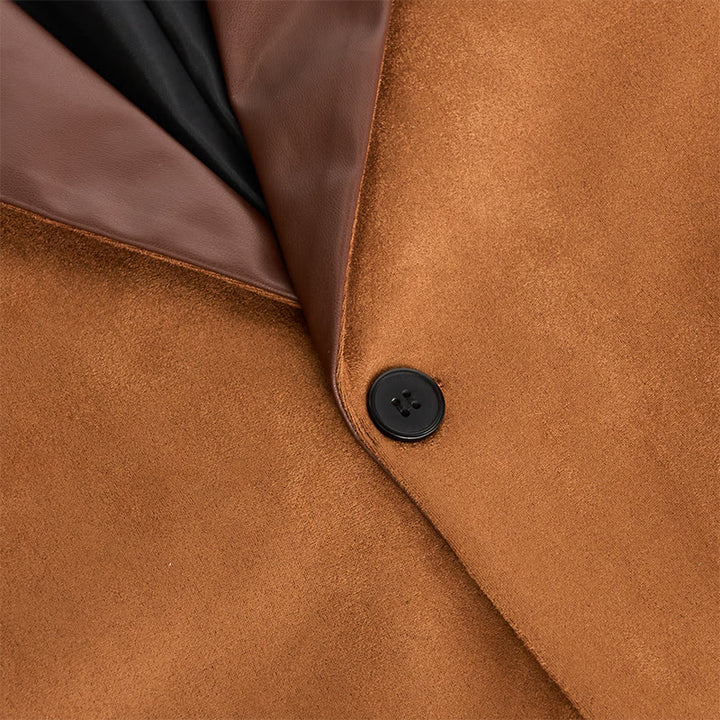 Men's Casual Business Leather Coat - image 5