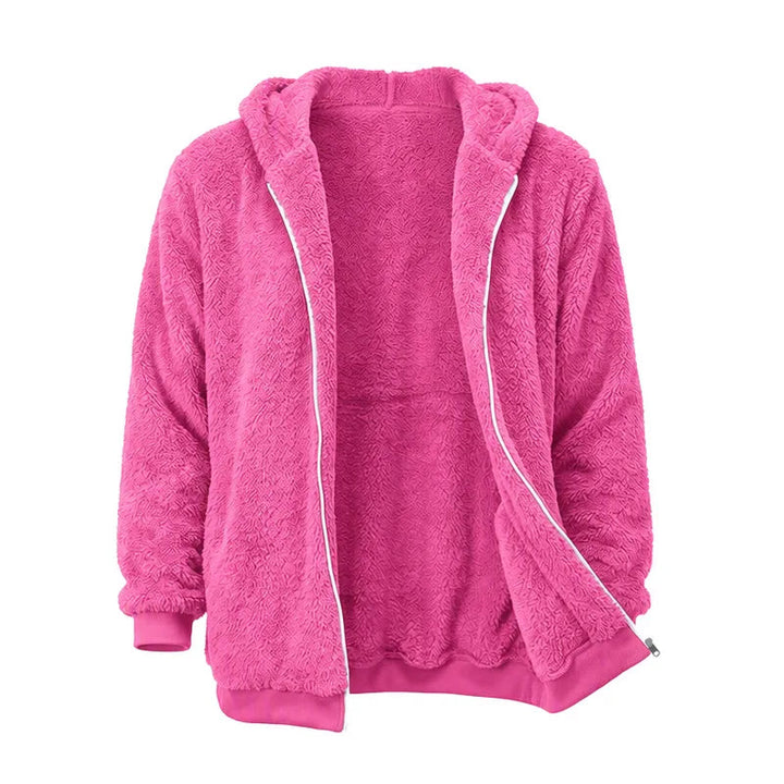Men's Fleece Zip-up Hoodie Winter Coat - Rose - 4XL - image 13