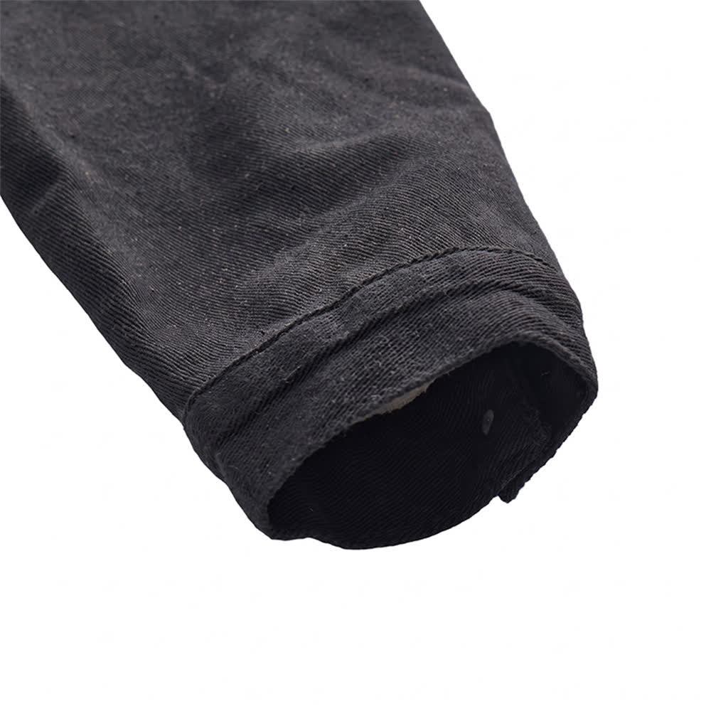 Men's Warm Denim Trucker Jacket With Fleece Collar - image 8