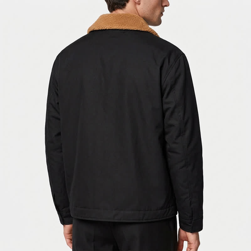 Men's Western Bull Print Canvas Jacket With Stand Collar - image 2