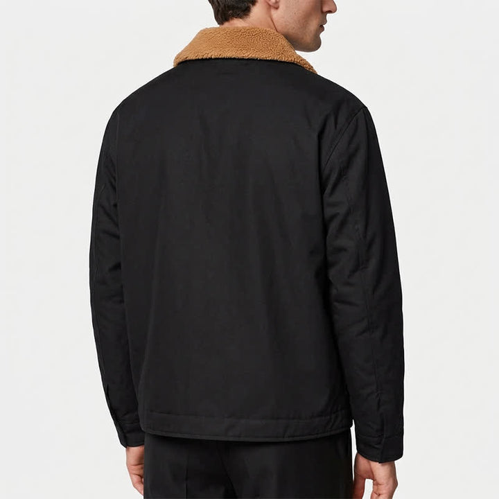 Men's Western Bull Print Canvas Jacket With Stand Collar - image 2