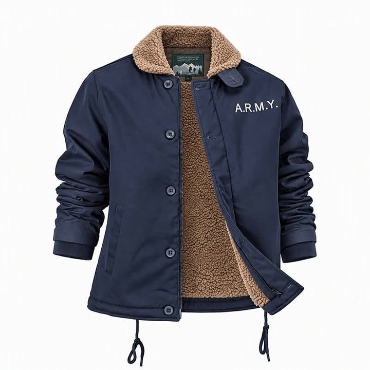 Men's Warm Military Jacket Winter Bomber Coat - image 13