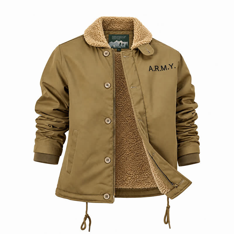 Men's Warm Military Jacket Winter Bomber Coat - image 11