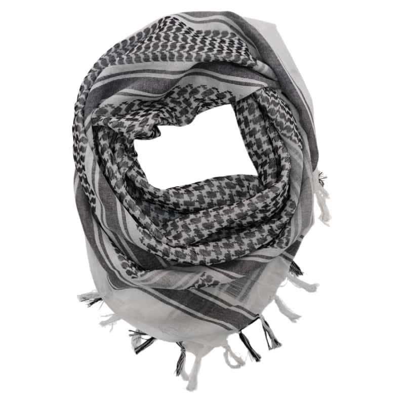 Desert Tactical Houndstooth Lightweight Head Wrap Scarf - Black & White - image 9