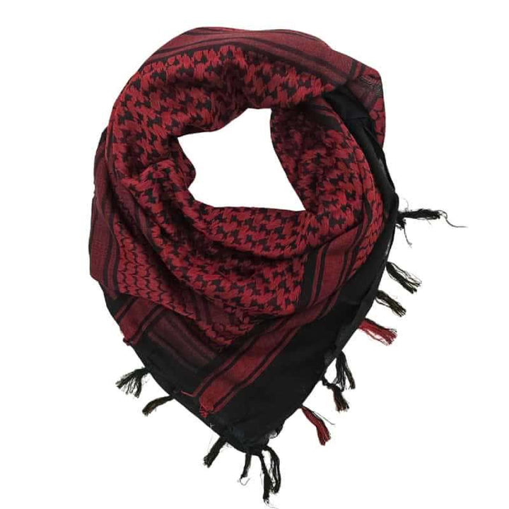 Desert Tactical Houndstooth Lightweight Head Wrap Scarf - Black & Red - image 16