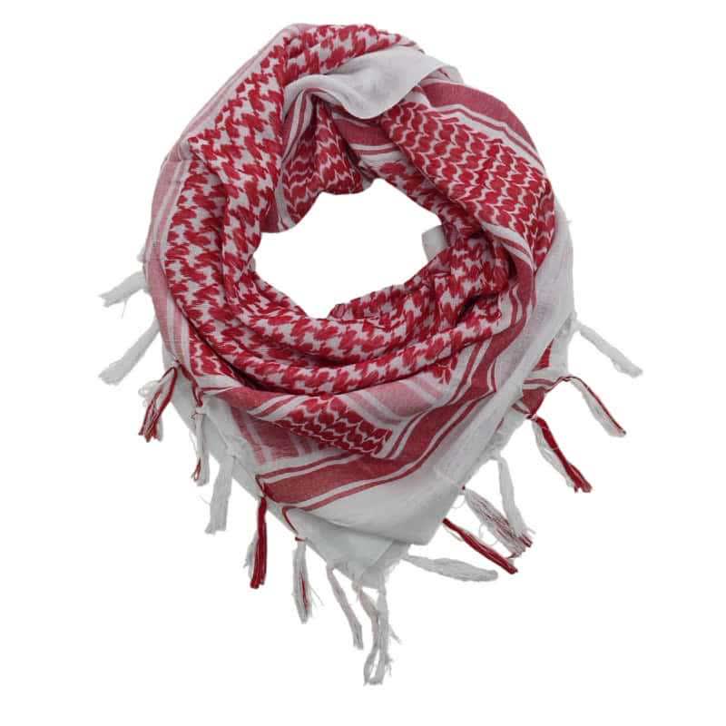 Desert Tactical Houndstooth Lightweight Head Wrap Scarf - Red & White - image 11