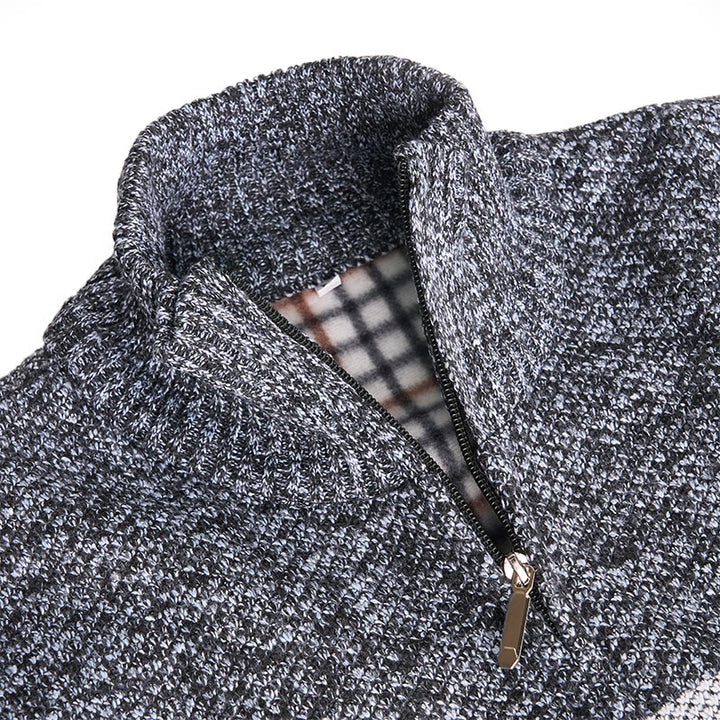 Men's Color-Block Fleece-Lined Knit Cardigan - image 5