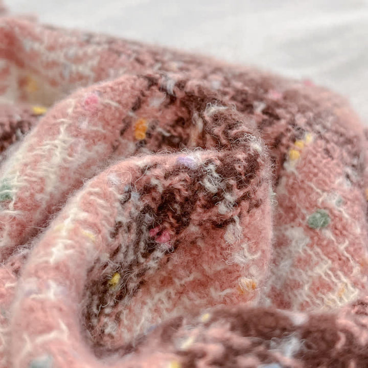 Winter Soft Colorful Confetti Plaid Fringe Scarf - image 6