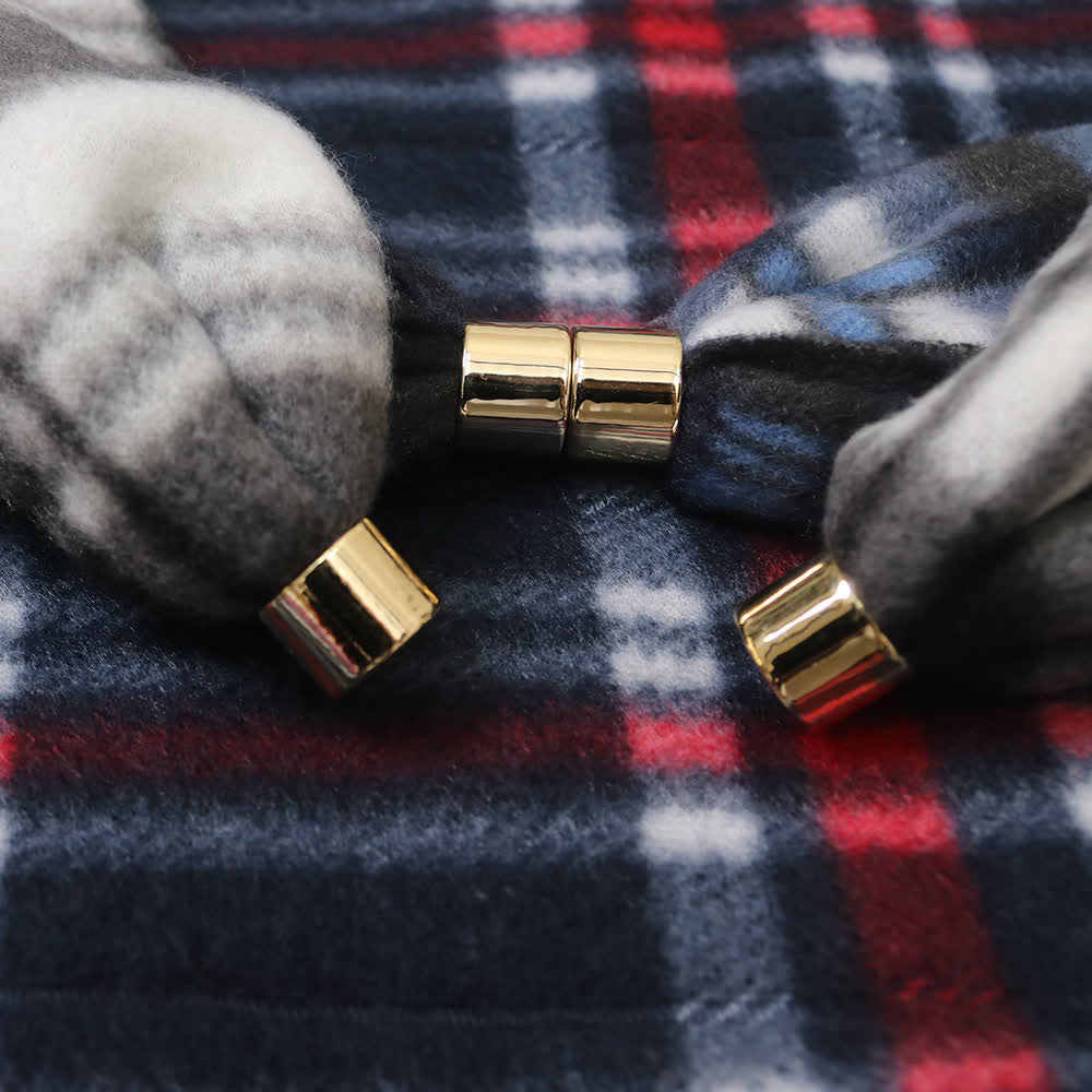 Winter Circle Neck Warmer Plaid Magnetic Loop Scarf - image 1