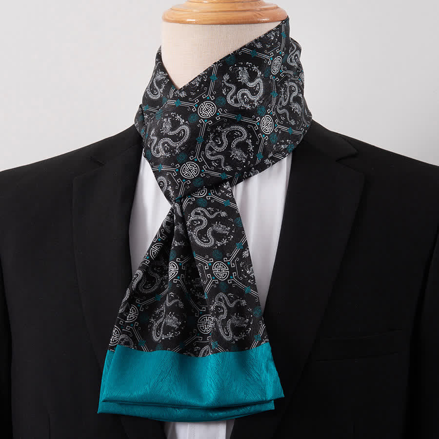 Men's Gentleman Silk-Feelp Business Thin Ascot Scarf - Style #3 - image 3