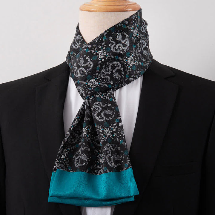 Men's Gentleman Silk-Feelp Business Thin Ascot Scarf - Style #3 - image 3