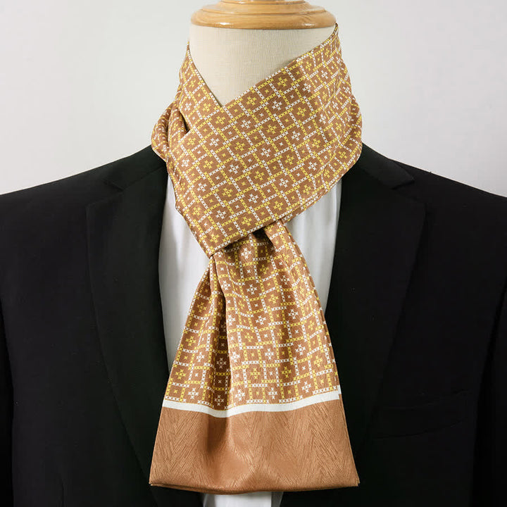 Men's Gentleman Silk-Feelp Business Thin Ascot Scarf - Style #20 - image 20