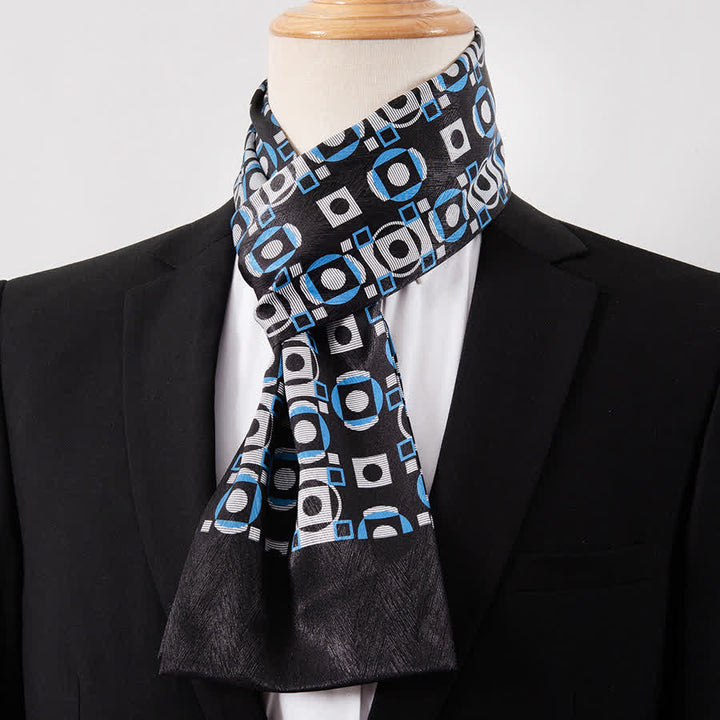 Men's Gentleman Silk-Feelp Business Thin Ascot Scarf - Style #34 - image 34