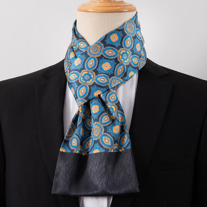 Men's Gentleman Silk-Feelp Business Thin Ascot Scarf - Style #33 - image 33