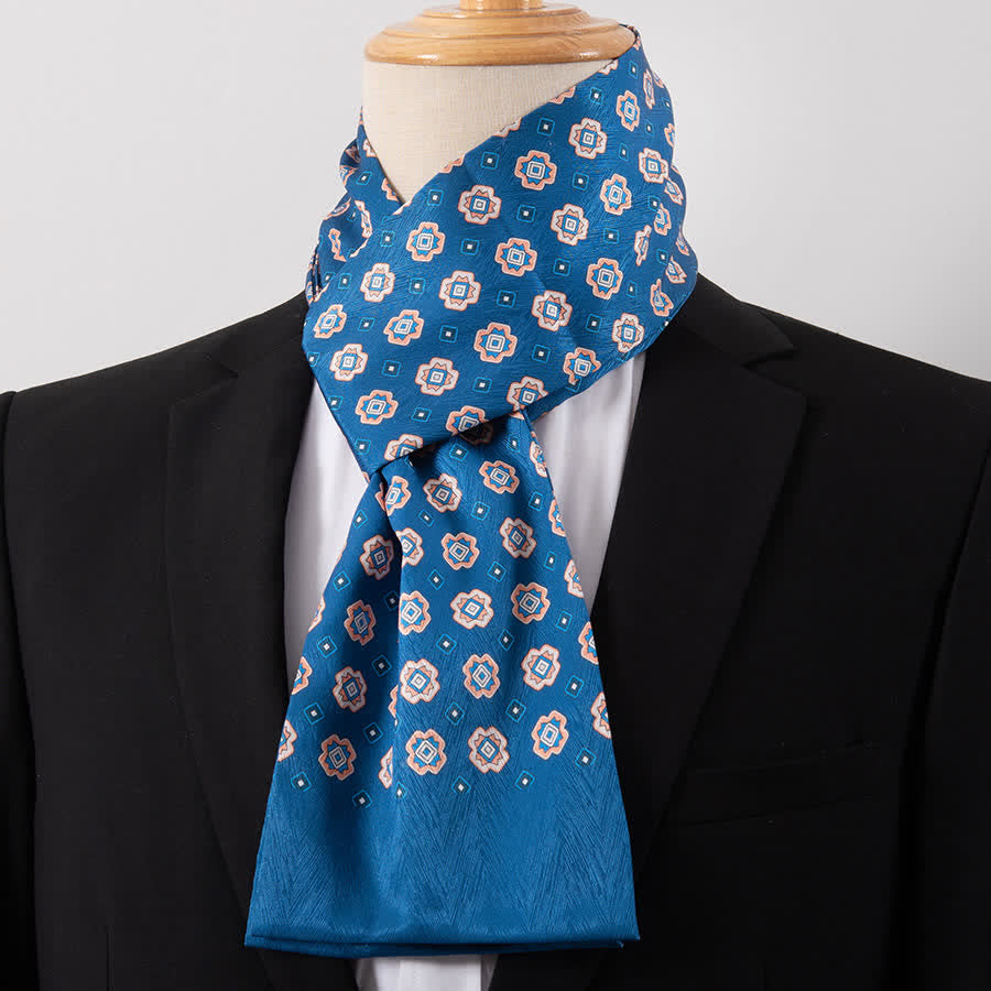 Men's Gentleman Silk-Feelp Business Thin Ascot Scarf - Style #36 - image 36