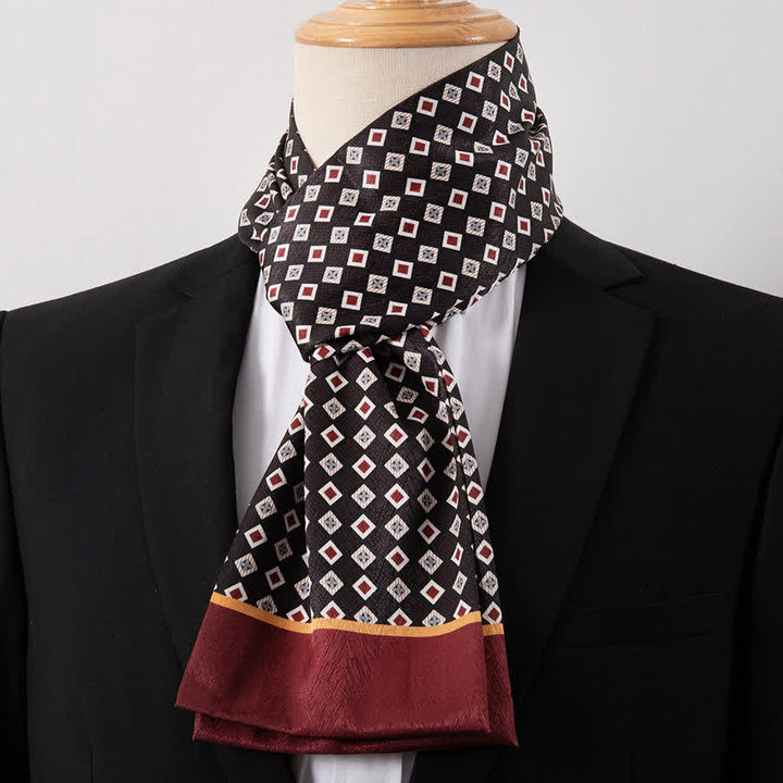 Men's Gentleman Silk-Feelp Business Thin Ascot Scarf - Style #19 - image 19
