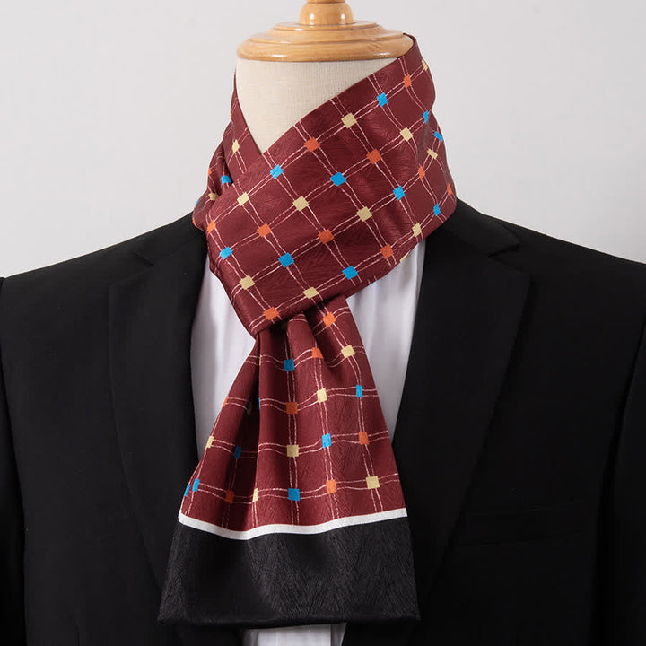 Men's Gentleman Silk-Feelp Business Thin Ascot Scarf - Style #10 - image 10