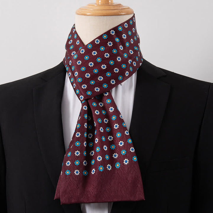 Men's Gentleman Silk-Feelp Business Thin Ascot Scarf - Style #35 - image 35