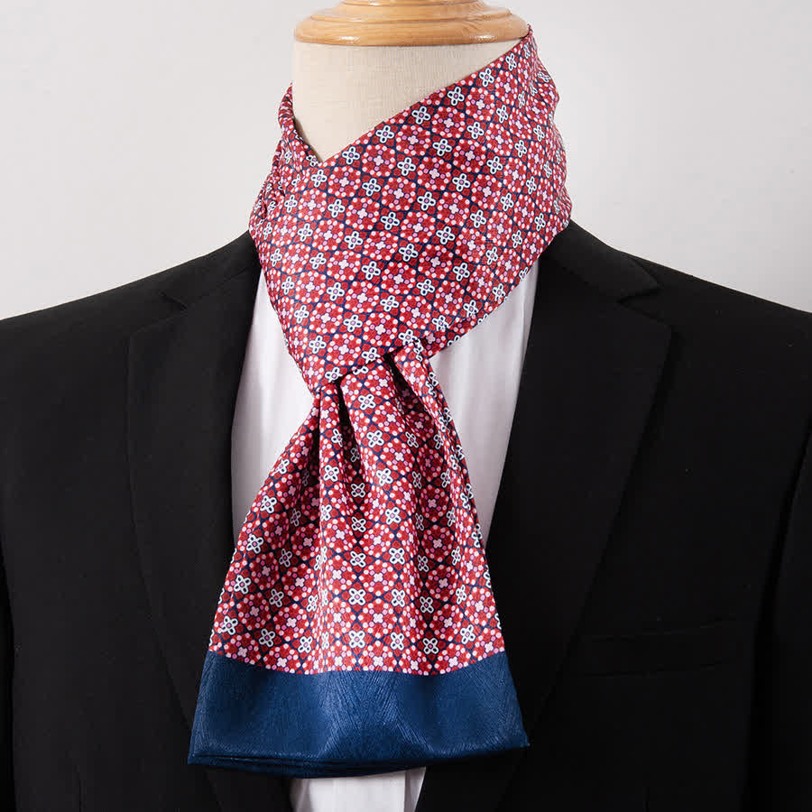 Men's Gentleman Silk-Feelp Business Thin Ascot Scarf - Style #25 - image 25