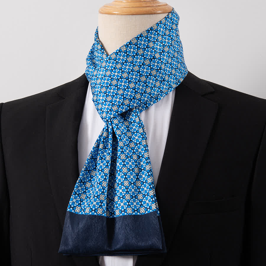 Men's Gentleman Silk-Feelp Business Thin Ascot Scarf - Style #26 - image 26