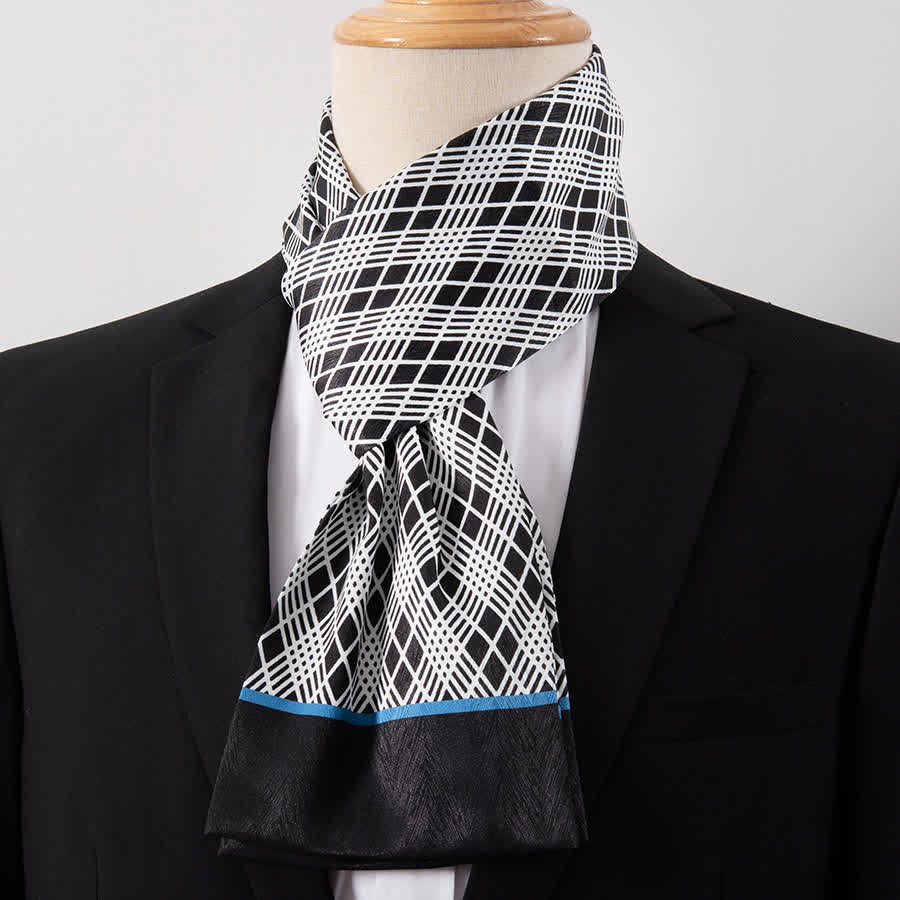 Men's Gentleman Silk-Feelp Business Thin Ascot Scarf - Style #31 - image 31