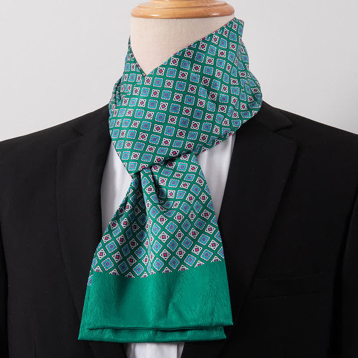 Men's Gentleman Silk-Feelp Business Thin Ascot Scarf - Style #27 - image 27