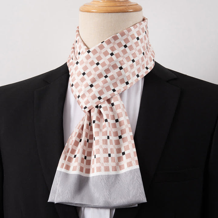 Men's Gentleman Silk-Feelp Business Thin Ascot Scarf - Style #12 - image 12