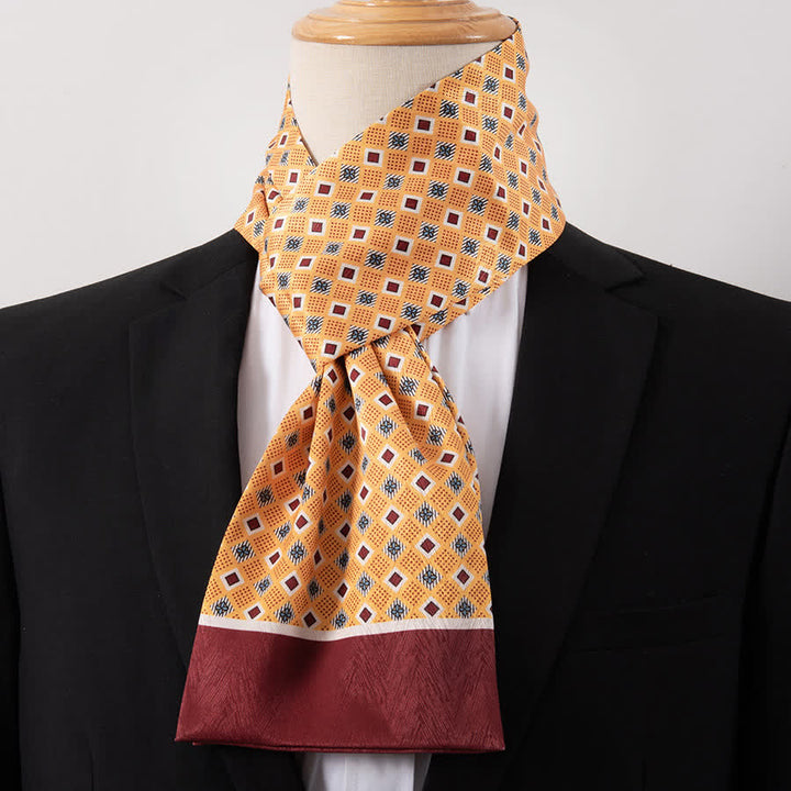 Men's Gentleman Silk-Feelp Business Thin Ascot Scarf - Style #17 - image 17
