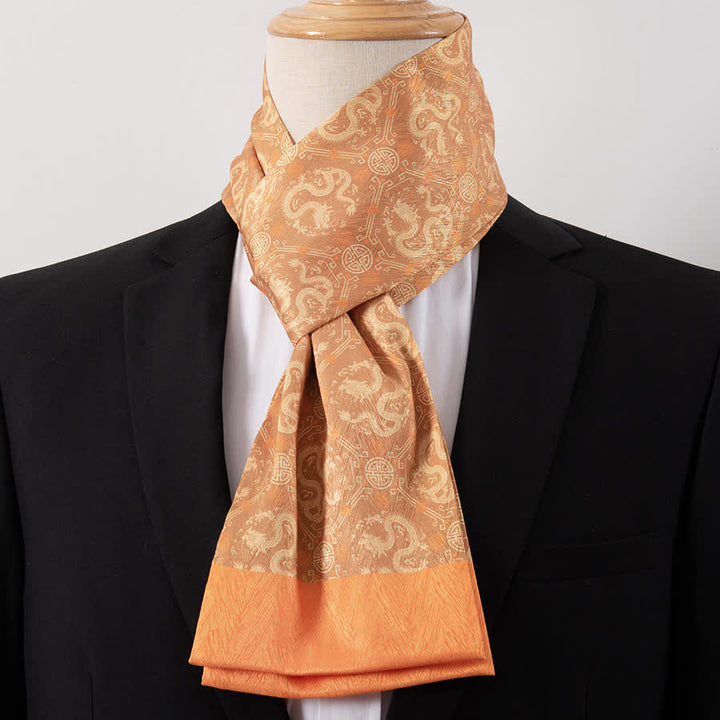 Men's Gentleman Silk-Feelp Business Thin Ascot Scarf - Style #2 - image 2