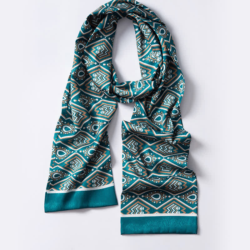 Men's Gentleman Silk-Feelp Business Thin Ascot Scarf - image 1