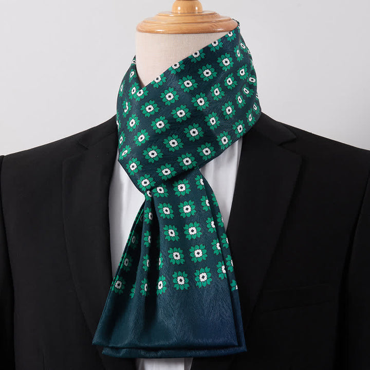 Men's Gentleman Silk-Feelp Business Thin Ascot Scarf - Style #29 - image 29