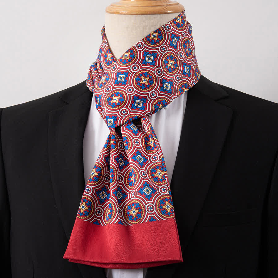 Men's Gentleman Silk-Feelp Business Thin Ascot Scarf - Style #23 - image 23
