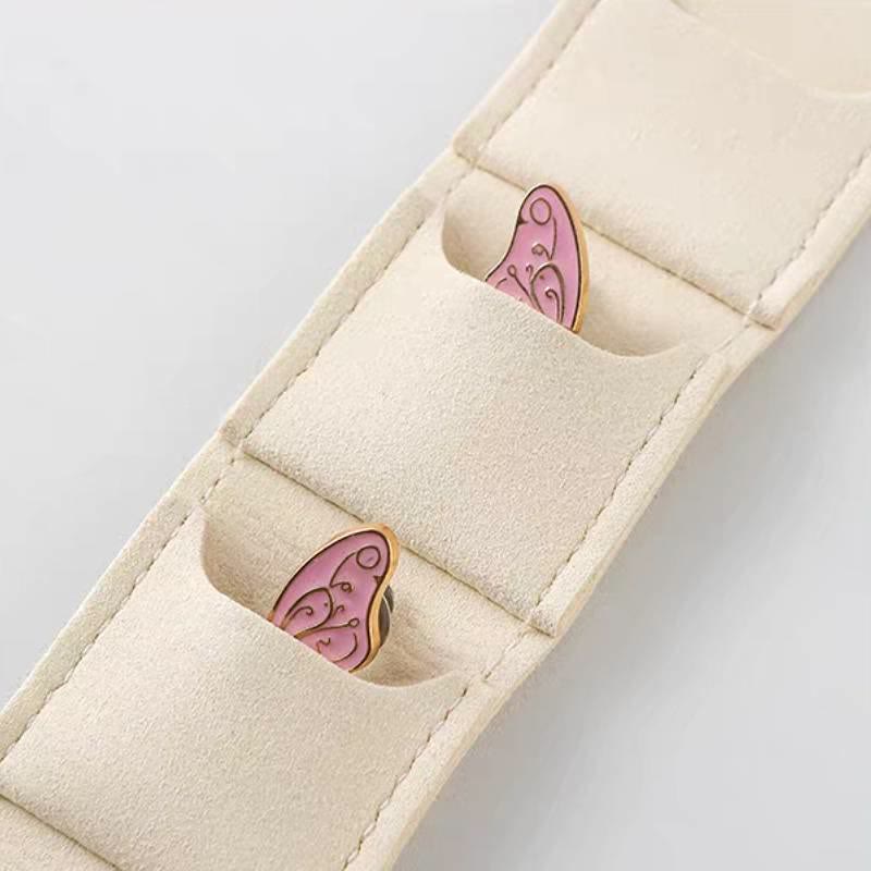 Portable Foldable 4-Slot Travel Roll Jewelry Box - image 1