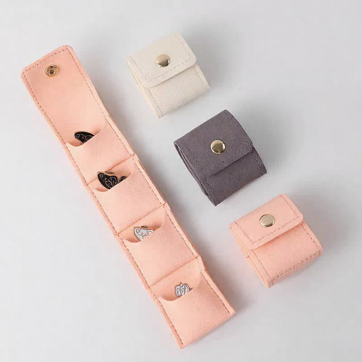 Portable Foldable 4-Slot Travel Roll Jewelry Box - image 0