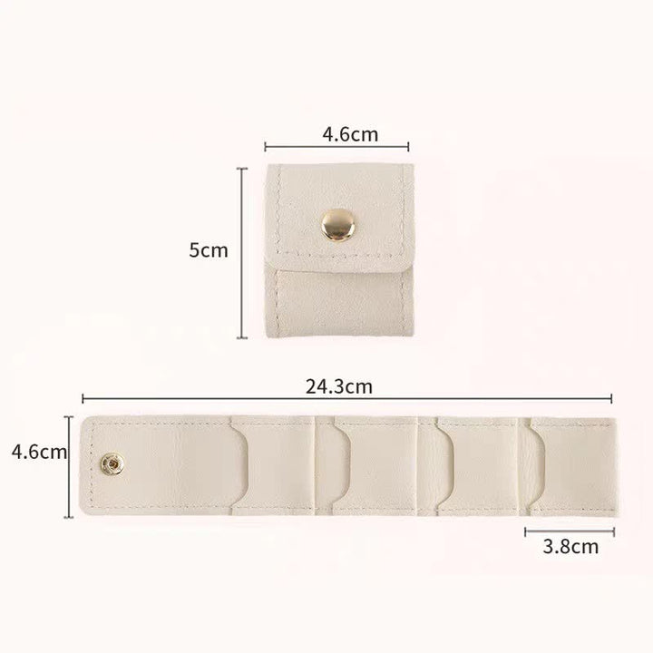 Portable Foldable 4-Slot Travel Roll Jewelry Box - image 7