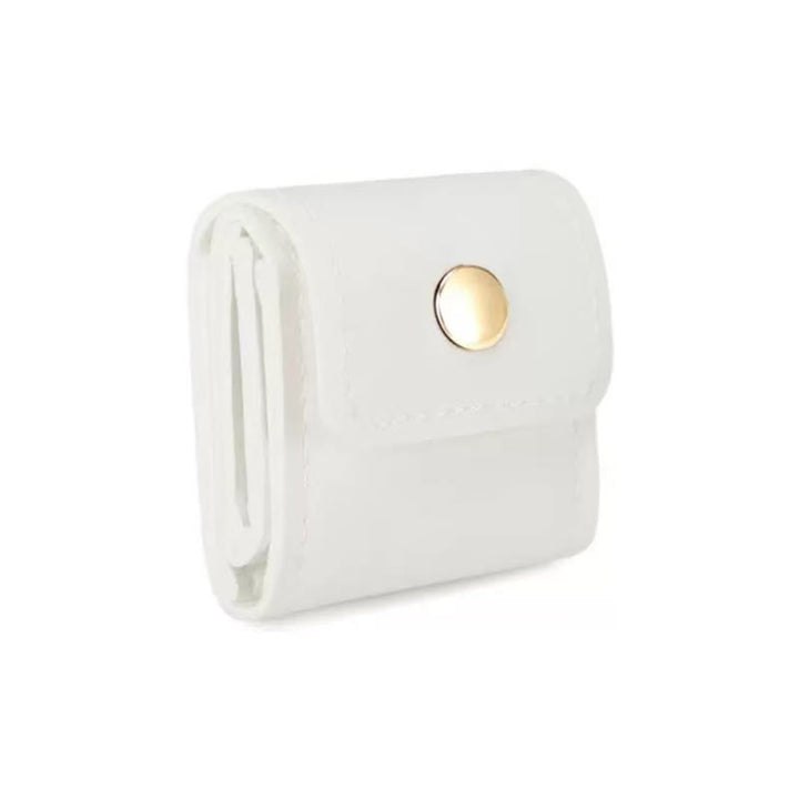 Portable Foldable 4-Slot Travel Roll Jewelry Box - White PU Leather - image 14