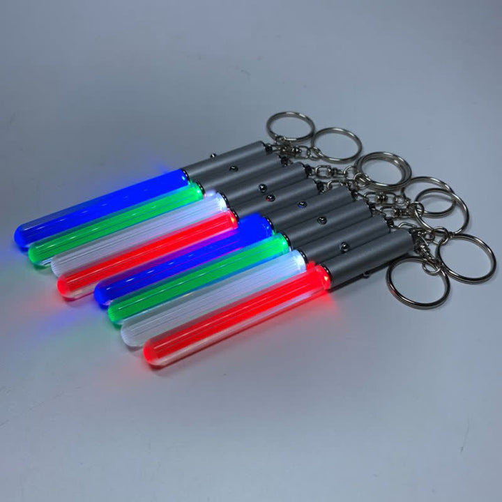 Novelty Mini Light Up LED Lightsaber Keychain - White - image 2