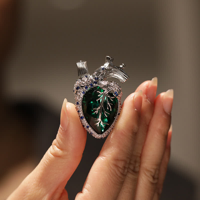 My Beating Heart - Anatomical Heart Crystal Brooch - image 6