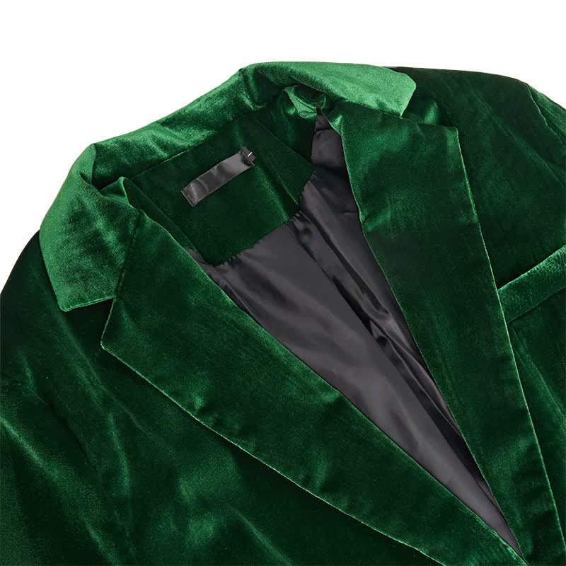 Men's Gentleman Velvet Formal Wedding Prom Suit Coat - image 9