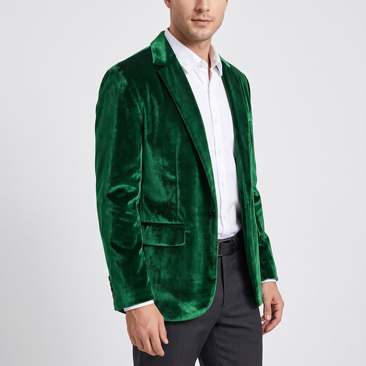 Men's Gentleman Velvet Formal Wedding Prom Suit Coat - image 3