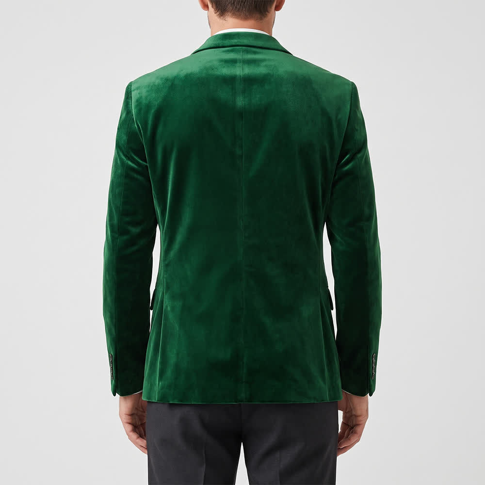 Men's Gentleman Velvet Formal Wedding Prom Suit Coat - image 2