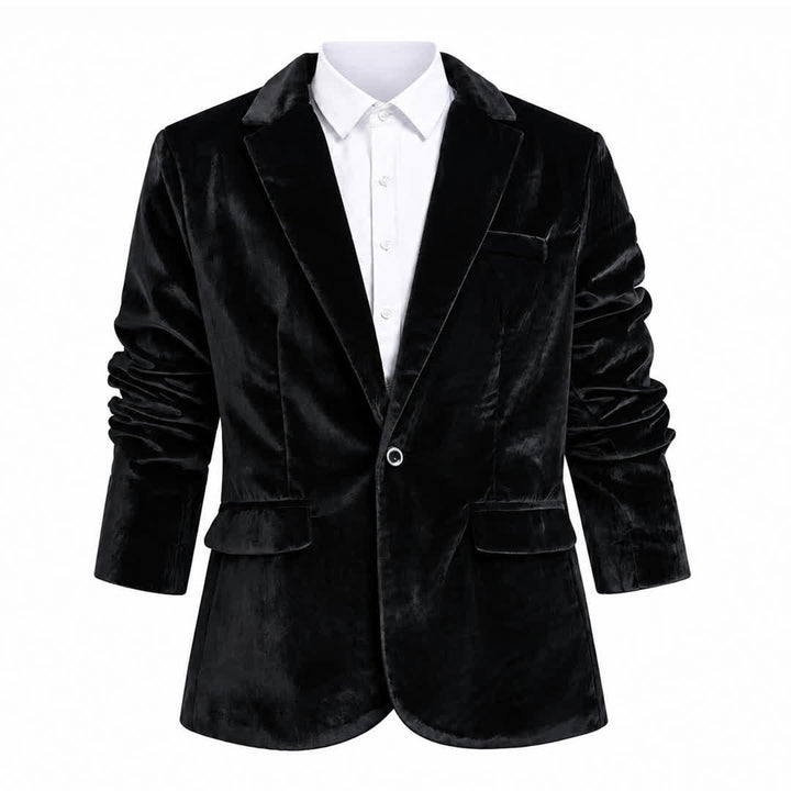 Men's Gentleman Velvet Formal Wedding Prom Suit Coat - image 20