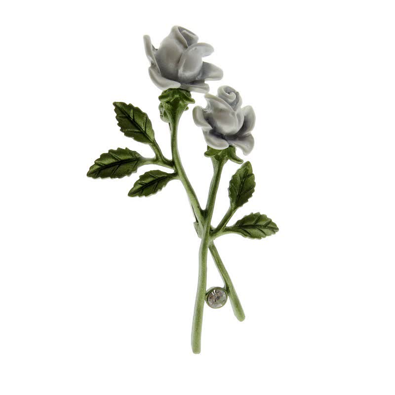 A Language of Flowers Fairy Garden Botanical Brooch - Double Rose - image 13