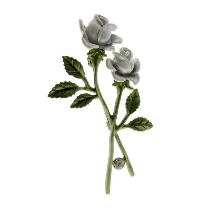 A Language of Flowers Fairy Garden Botanical Brooch - Double Rose - image 13