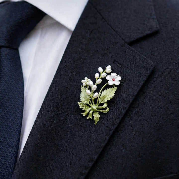 A Language of Flowers Fairy Garden Botanical Brooch - image 0